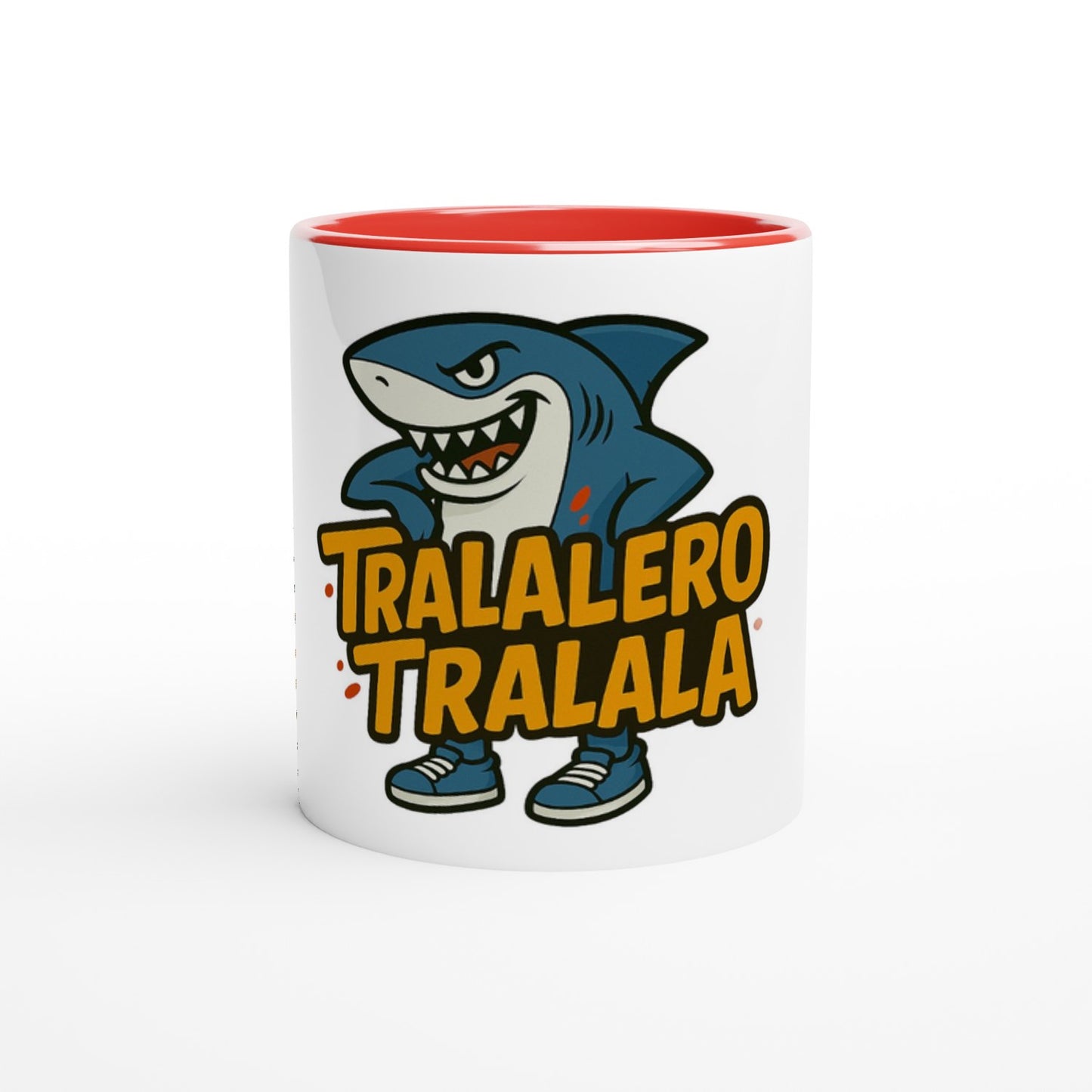 TRALALERO TRALALA™ White 11oz Ceramic Mug with Color Inside